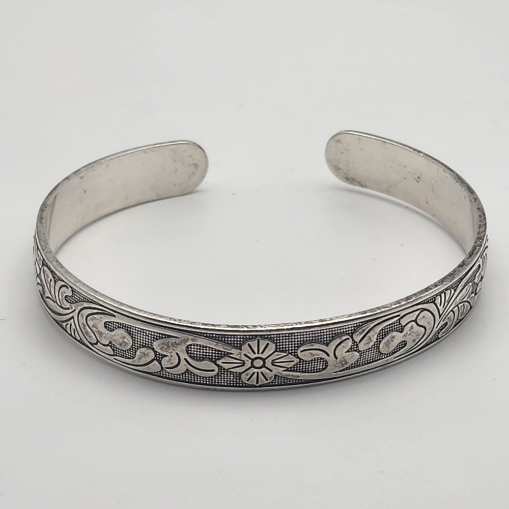Fine Silver Southwestern Style Cuff Bracelet